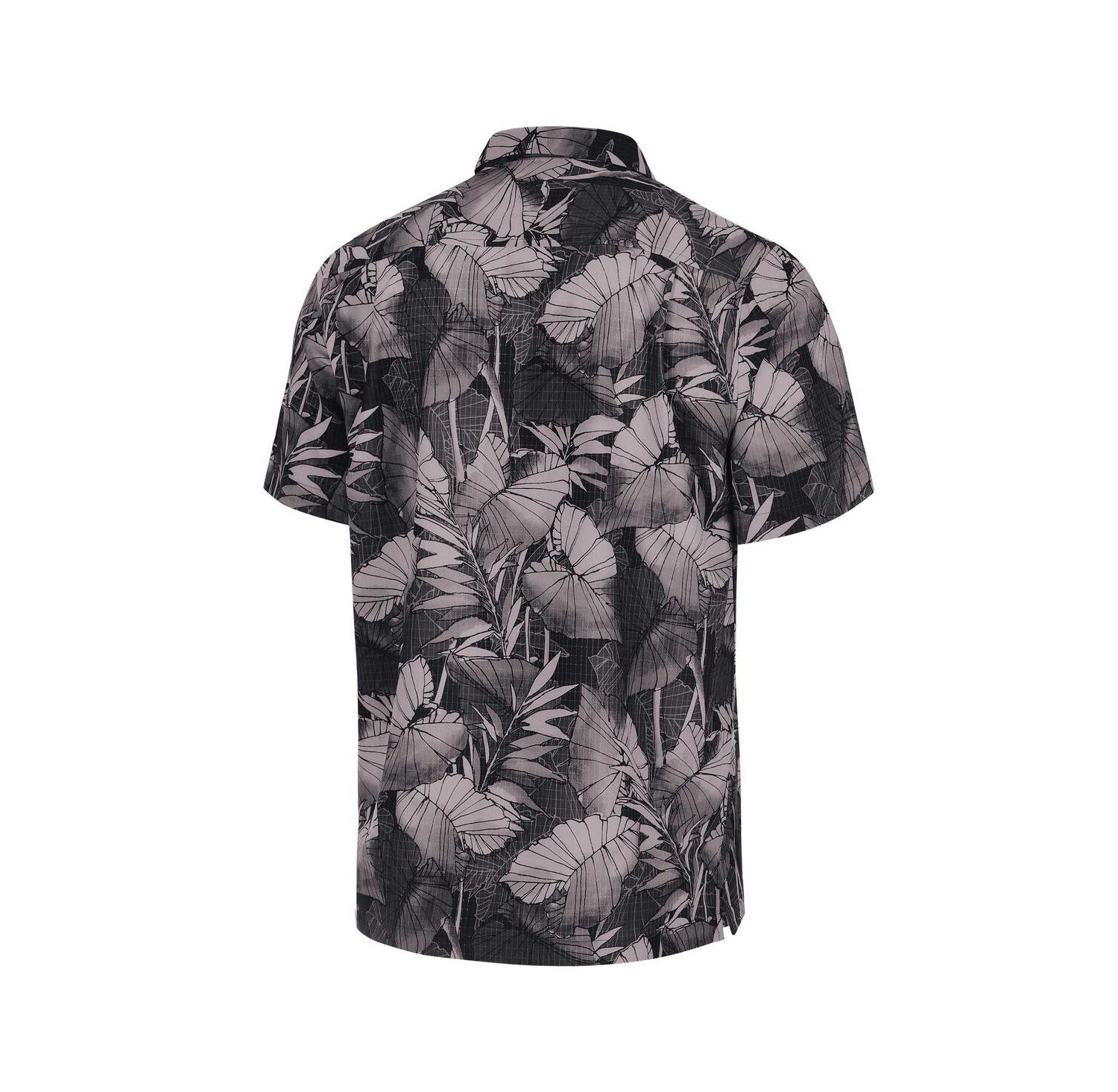 Men's Black Ohio State Buckeyes Coast Nuevo Fronds Button-Up Shirt