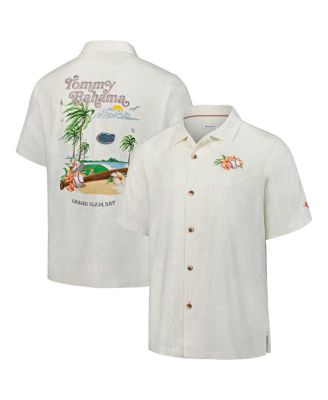 Tommy Bahama - Men's White Florida Gators Grand Slam Bay Camp Button-Up Shirt