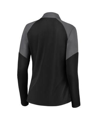 Women's Black LAFC Interlock Quarter-Zip Pullover Sweatshirt