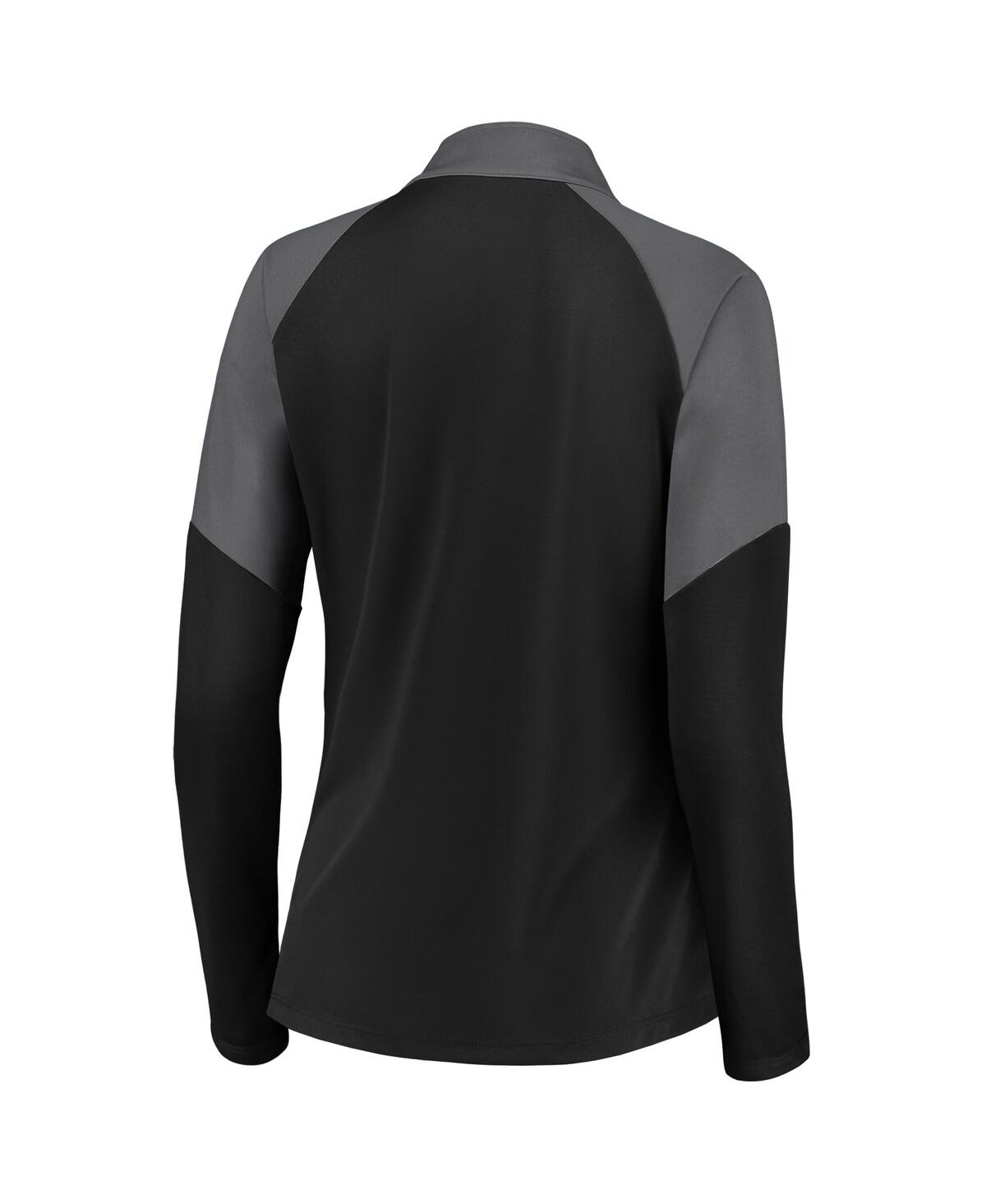 Fanatics Women's Black Lafc Interlock Quarter-zip Pullover Sweatshirt