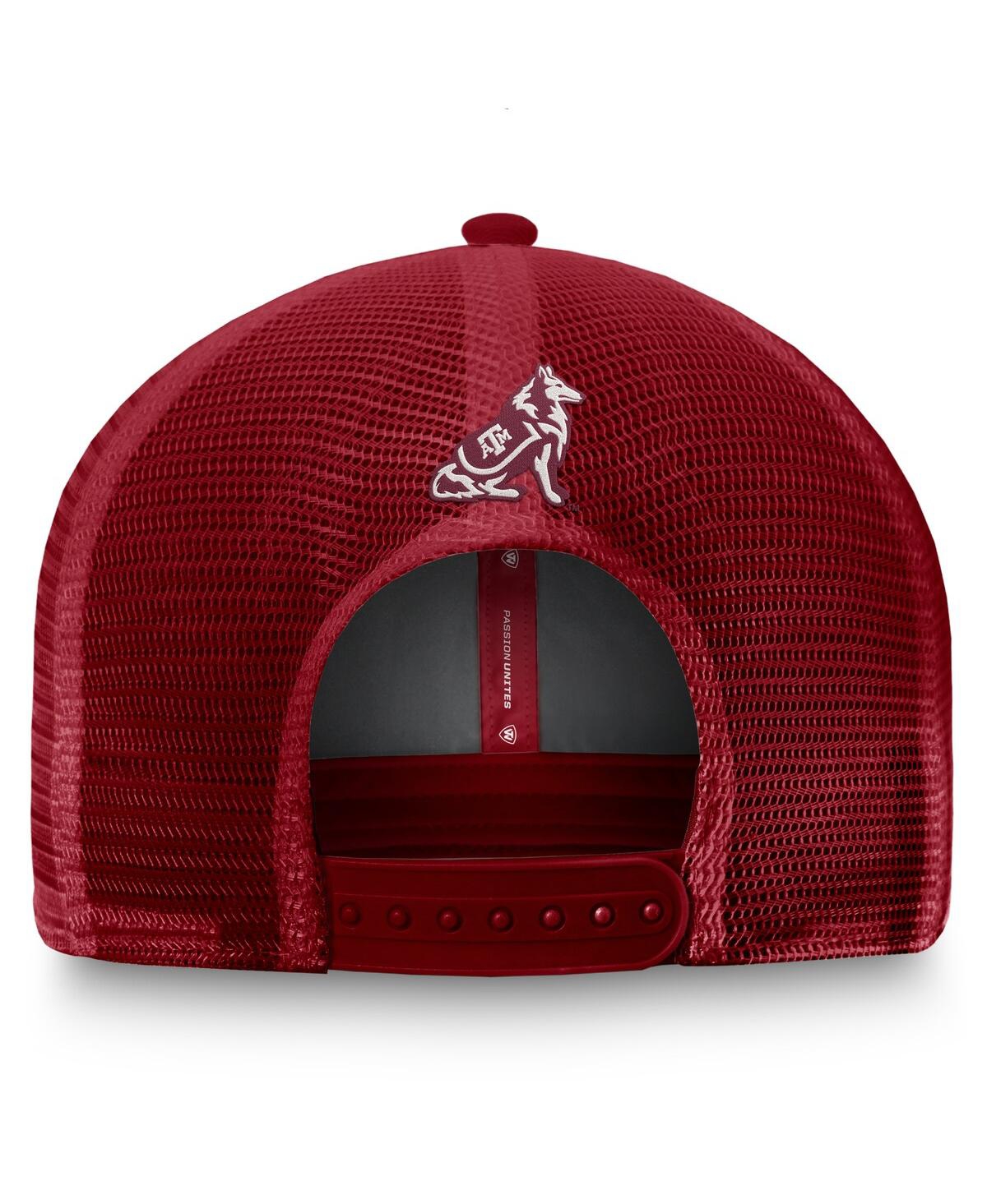 Top Of The World Men's Gray/maroon Texas A&m Aggies Origin Trucker Adjustable Hat