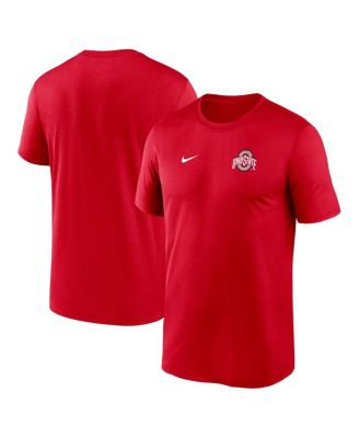 Nike - Men's Scarlet Ohio State Buckeyes 2025 Sideline Small Logo Legend Performance T-Shirt