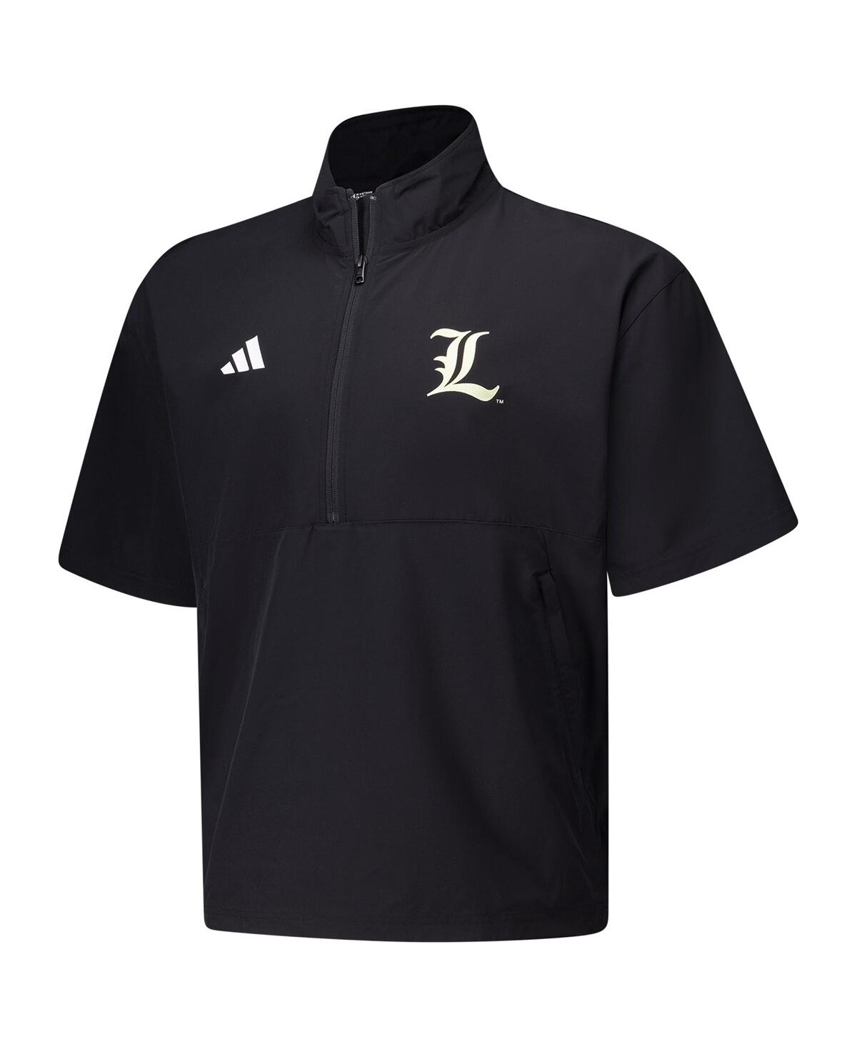 Adidas Men's Black Louisville Cardinals 2024 Half-Zip Short Sleeve Training Jacket