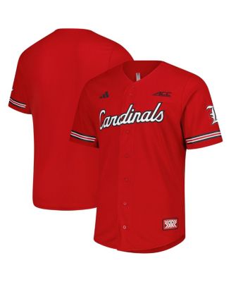 adidas - Men's Red Louisville Cardinals Reversible Retro Full-Button Baseball Jersey