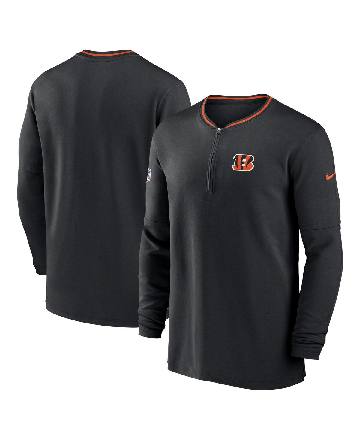 Nike Men's Black Cincinnati Bengals Coach Half-zip Sweatshirt In Black