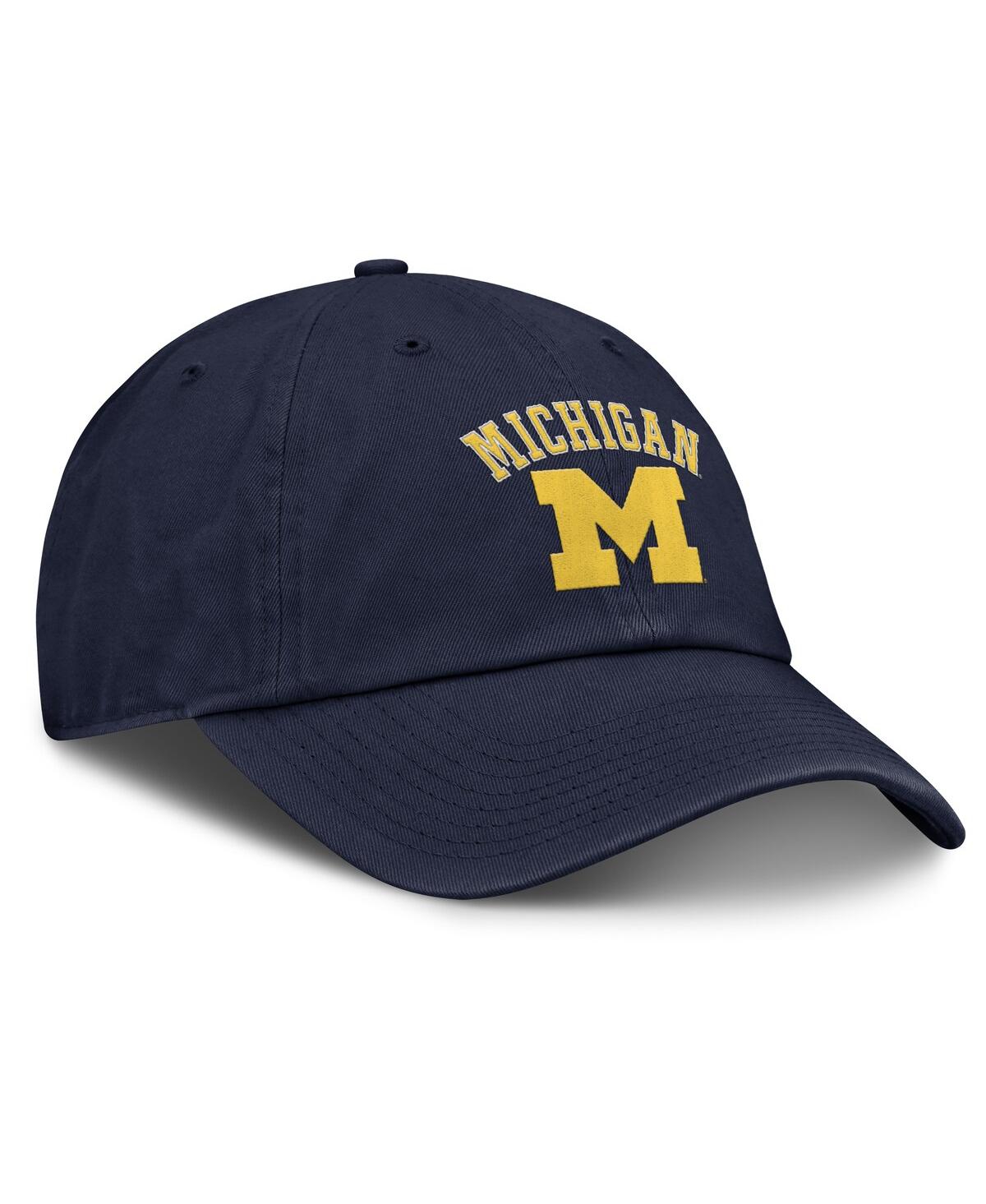 JORDAN MEN'S NAVY MICHIGAN WOLVERINES CLUB ADJUSTABLE HAT 