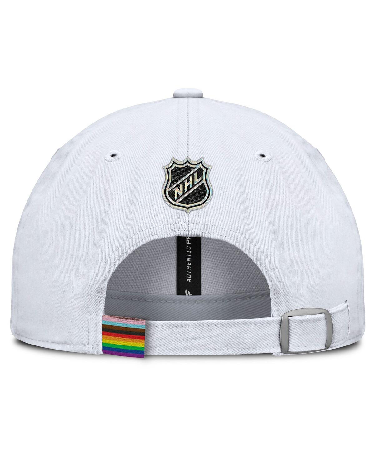 Fanatics Men's White Carolina Hurricanes Pride Adjustable Hat