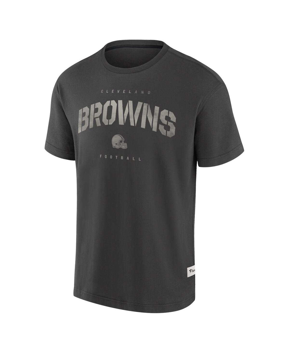 Fanatics Men's Charcoal Cleveland Browns Elements Weathered Tonal Future Ground T-shirt