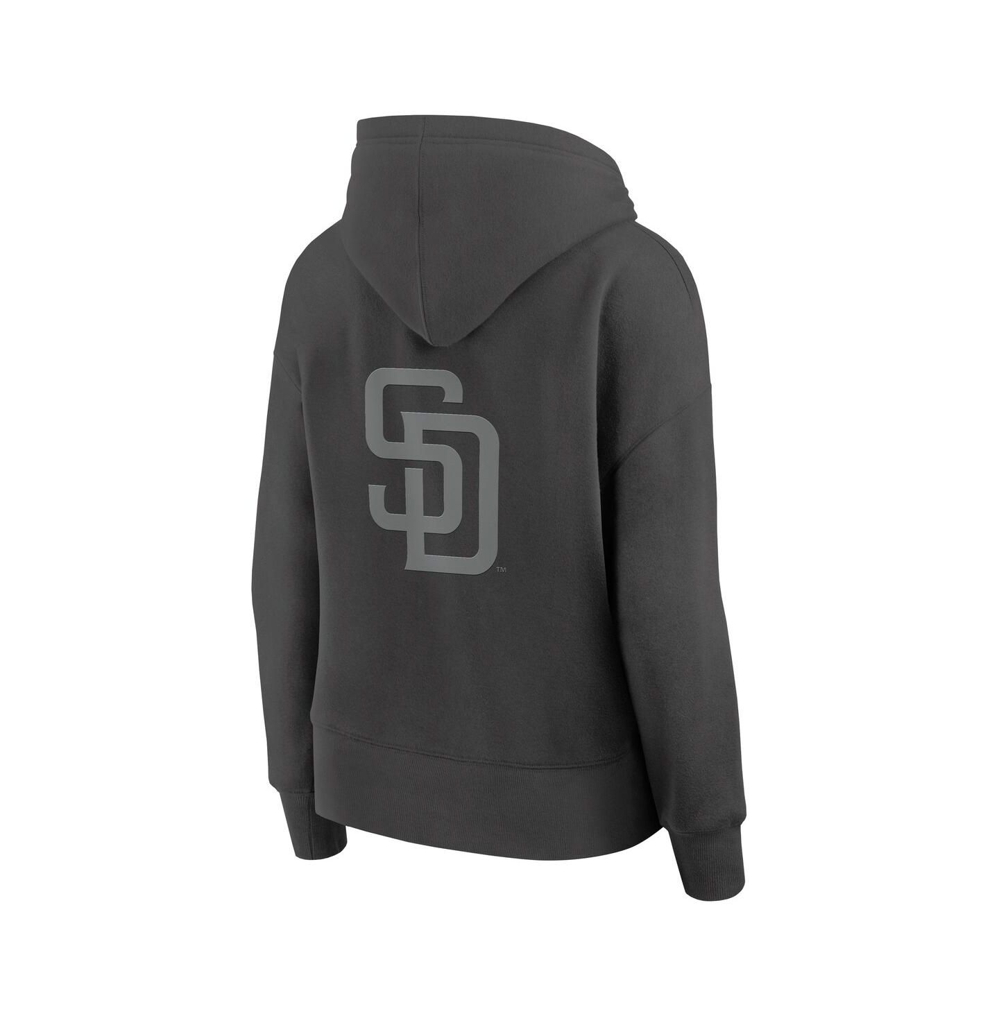 Женское худи Fanatics Charcoal San Diego Padres Elements Future Ground Subtle Tonal Pullover — фото 3