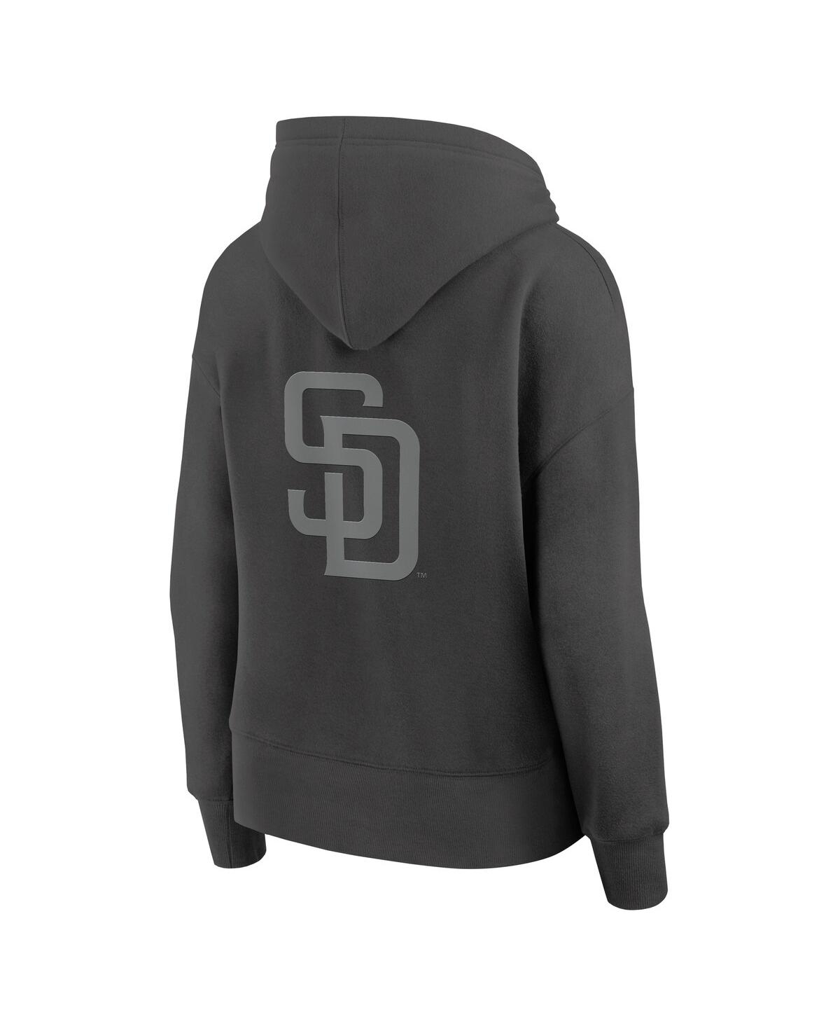 Fanatics Women's Charcoal San Diego Padres Elements Future Ground Subtle Tonal Pullover Hoodie