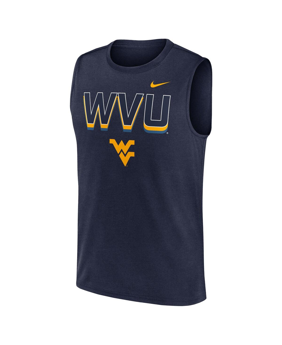 Nike Men's Navy West Virginia Mountaineers Primetime Tricode Legend Performance Tank Top In Blue