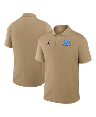 Jordan - Men's Tan North Carolina Tar Heels Primetime Victory Primary Logo Performance Polo Shirt