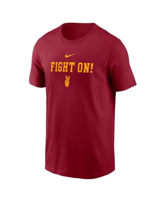 Men's Cardinal USC Trojans 2-Hit Stacked T-Shirt