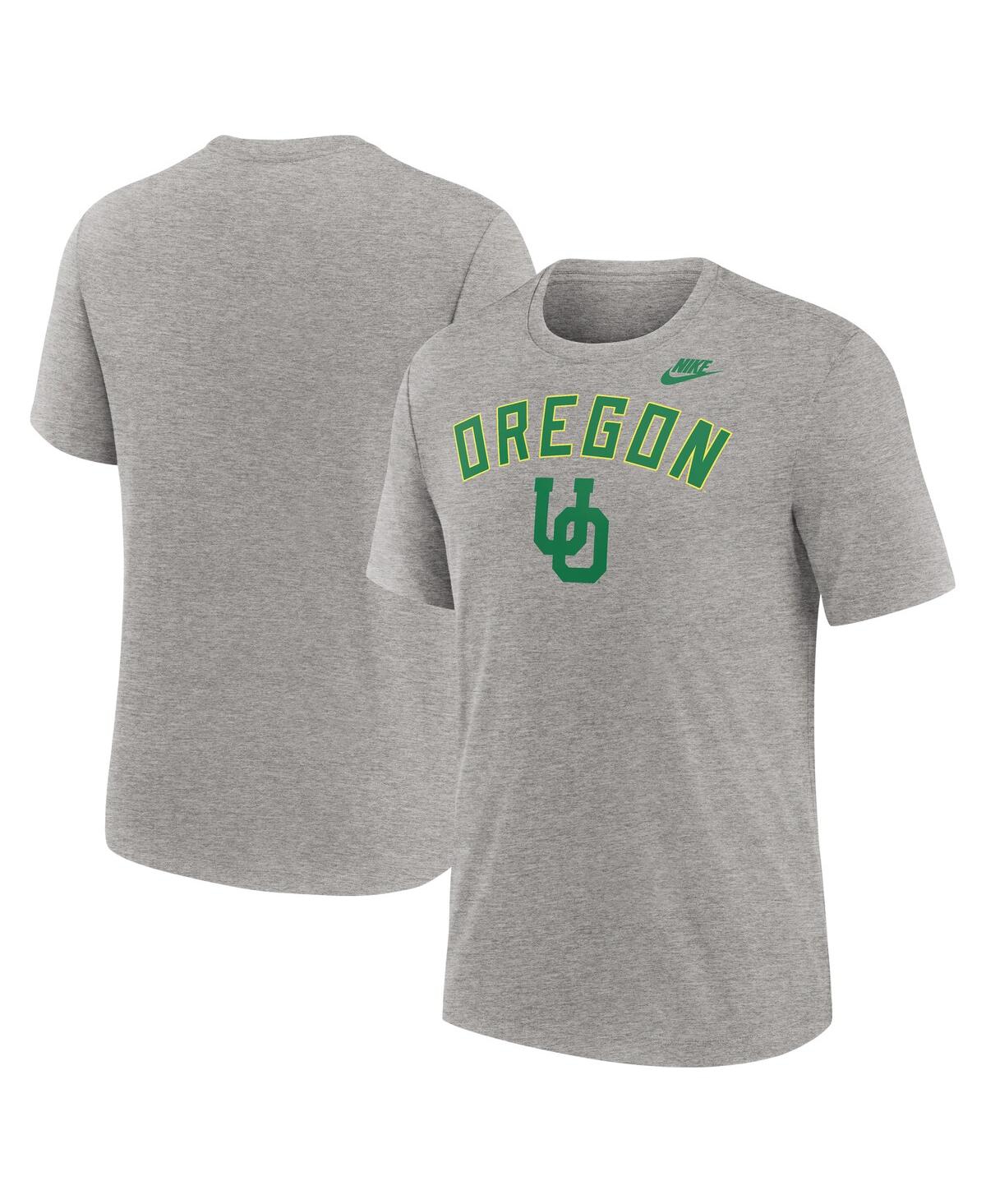 Nike Men's Heather Gray Oregon Ducks Legacy Arch Tri-Blend T-Shirt