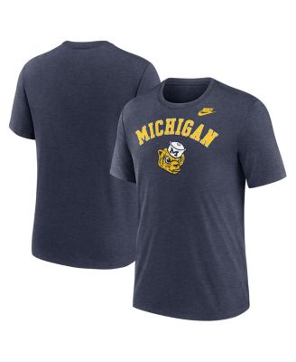 Nike - Men's Heather Navy Michigan Wolverines Legacy Arch Tri-Blend T-Shirt