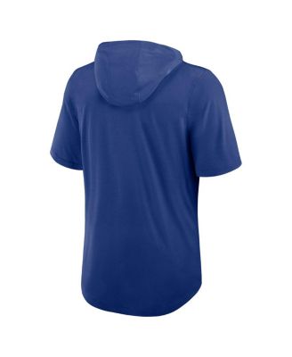 Men's Royal New York Giants Lockup Tri-Blend Hoodie T-Shirt