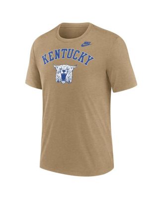 Men's Heather Light Brown Kentucky Wildcats Legacy Arch Tri-Blend T-Shirt