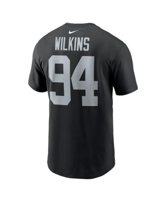 Men's Christian Wilkins Black Las Vegas Raiders Player Name Number T-Shirt