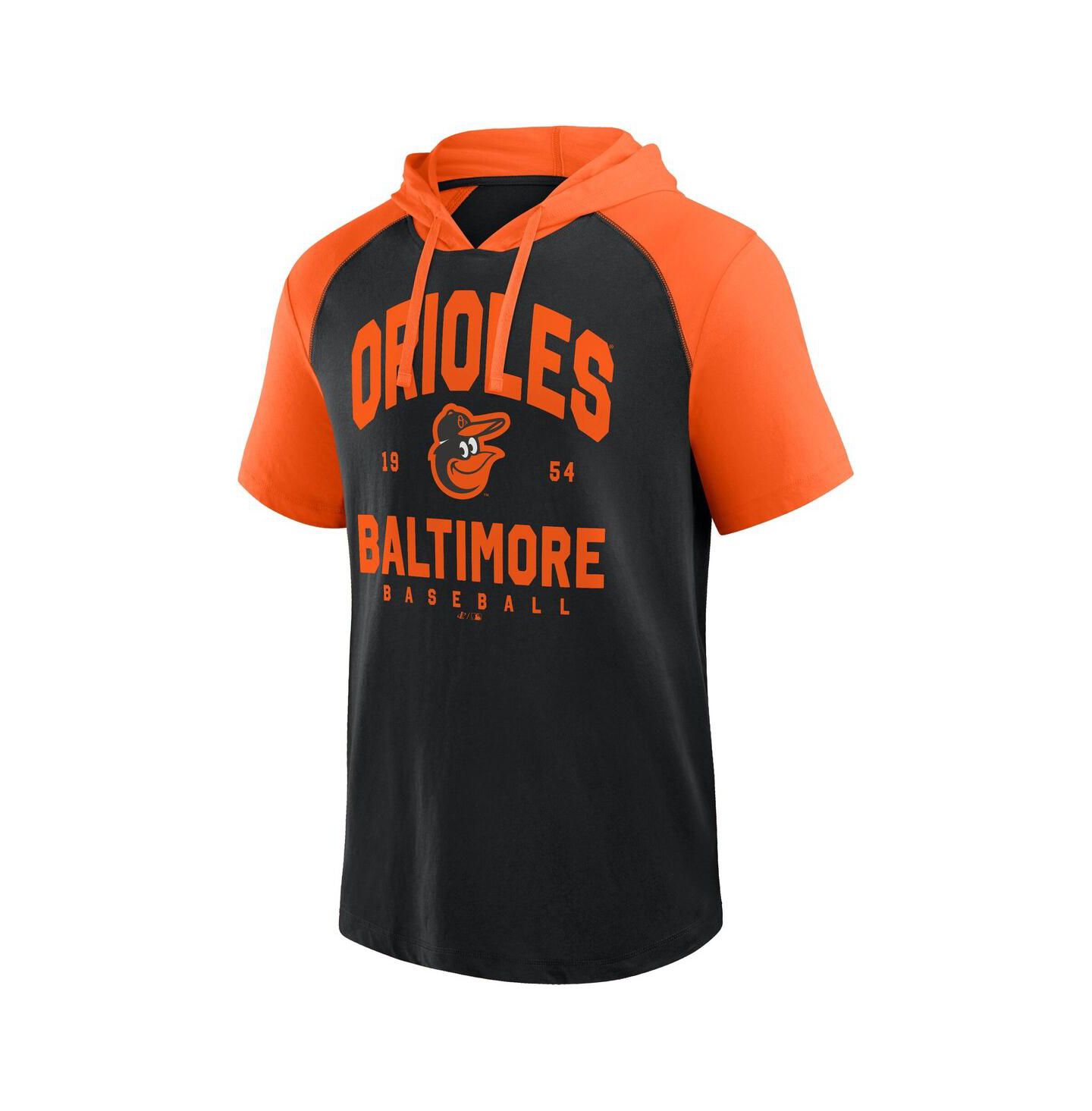Мужское худи Fanatics Black Baltimore Orioles Prime Raglan Short Sleeve T-Shirt — фото 3