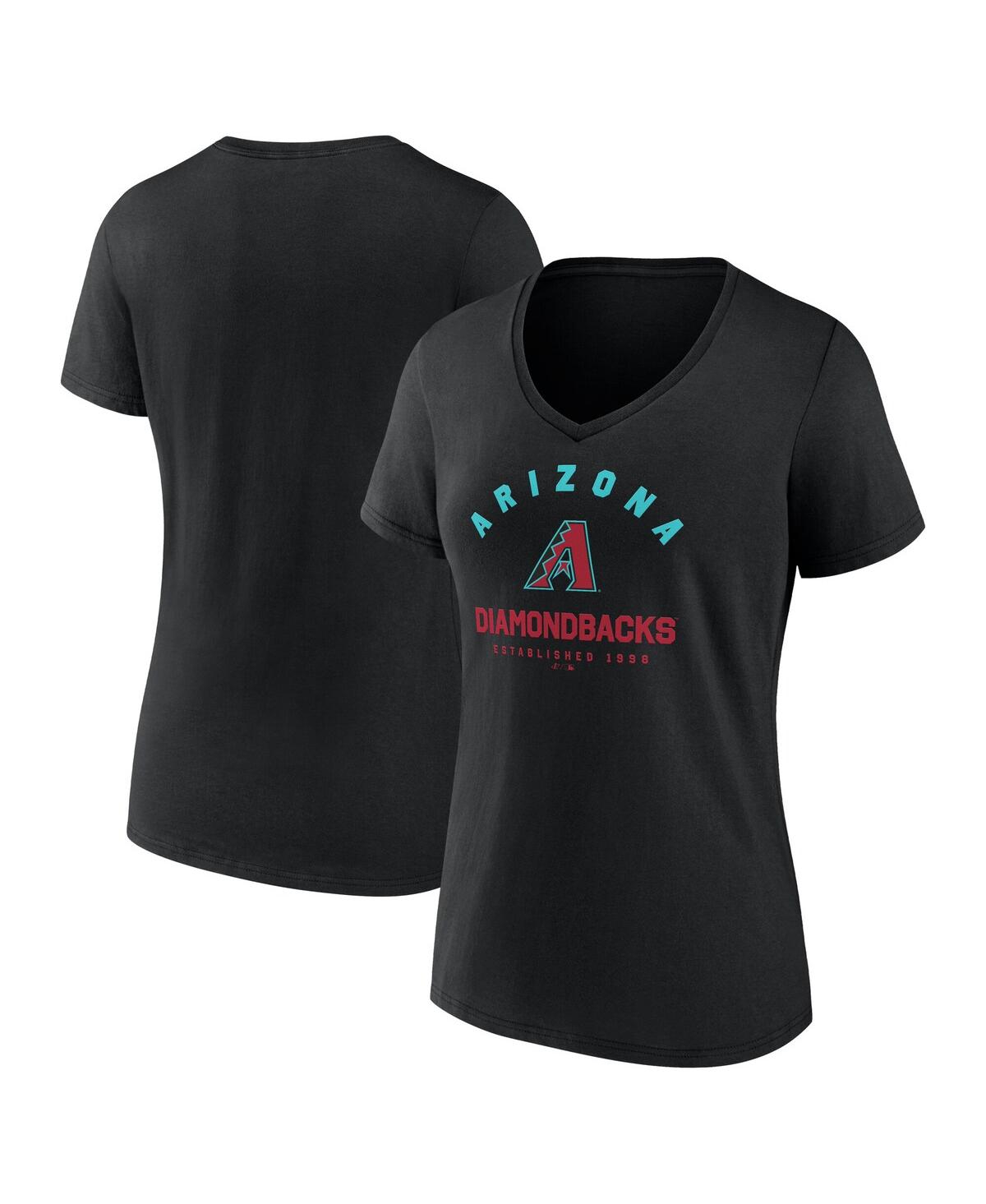 Women's Black Arizona Diamondbacks Unrivaled V-Neck T-Shirt - Black