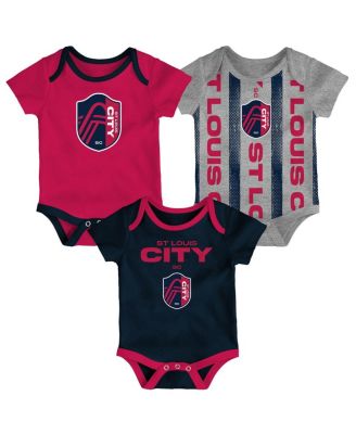 Outerstuff - Newborn St. Louis City SC Loyal Buddies 3-Pack Bodysuit Set