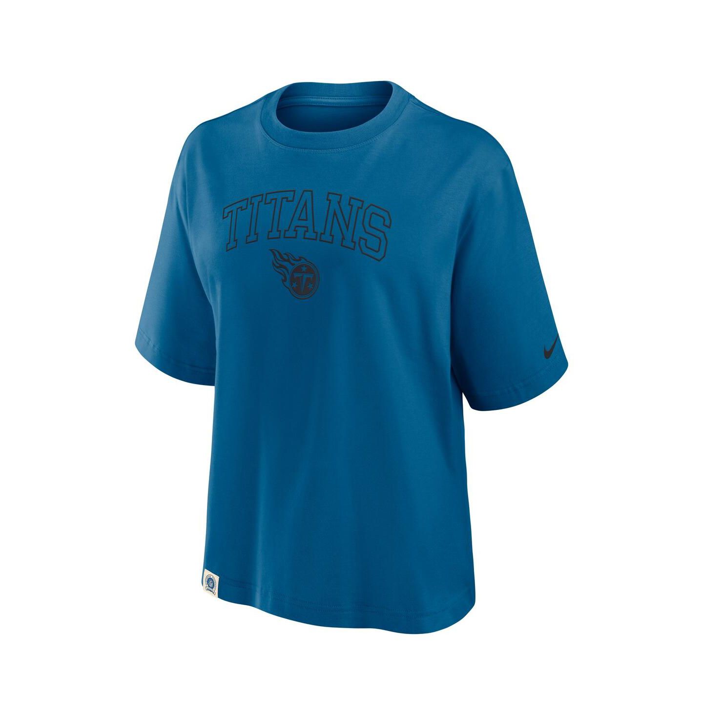 Женская футболка Nike Blue Tennessee Titans Glory Arch Boxy — фото 3