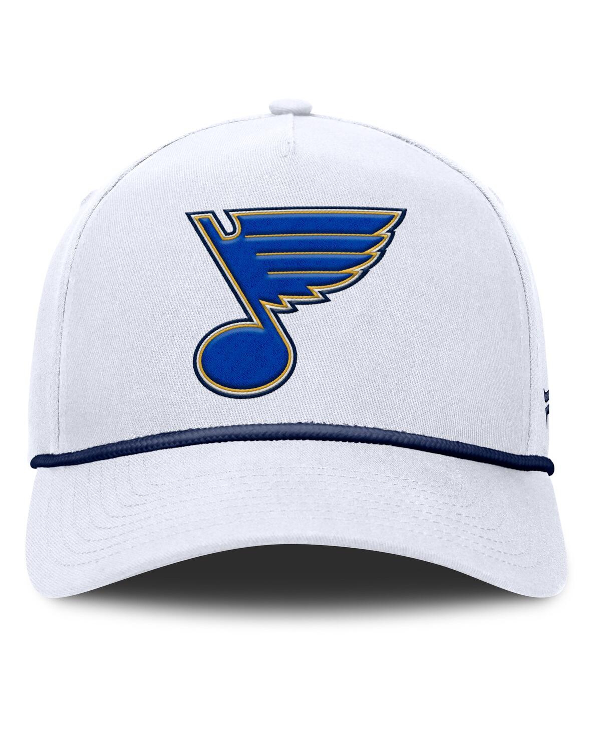 Fanatics Men's White St. Louis Blues Rope A-frame Adjustable Hat
