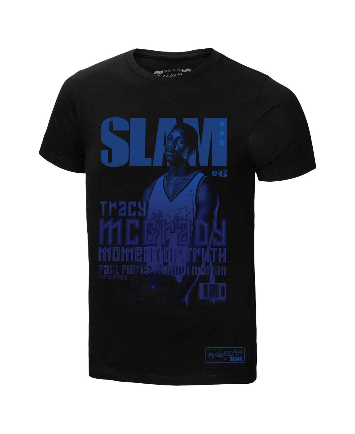 Mitchell & Ness Men's Tracy Mcgrady Black Orlando Magic Slam Gradient T-shirt In Black