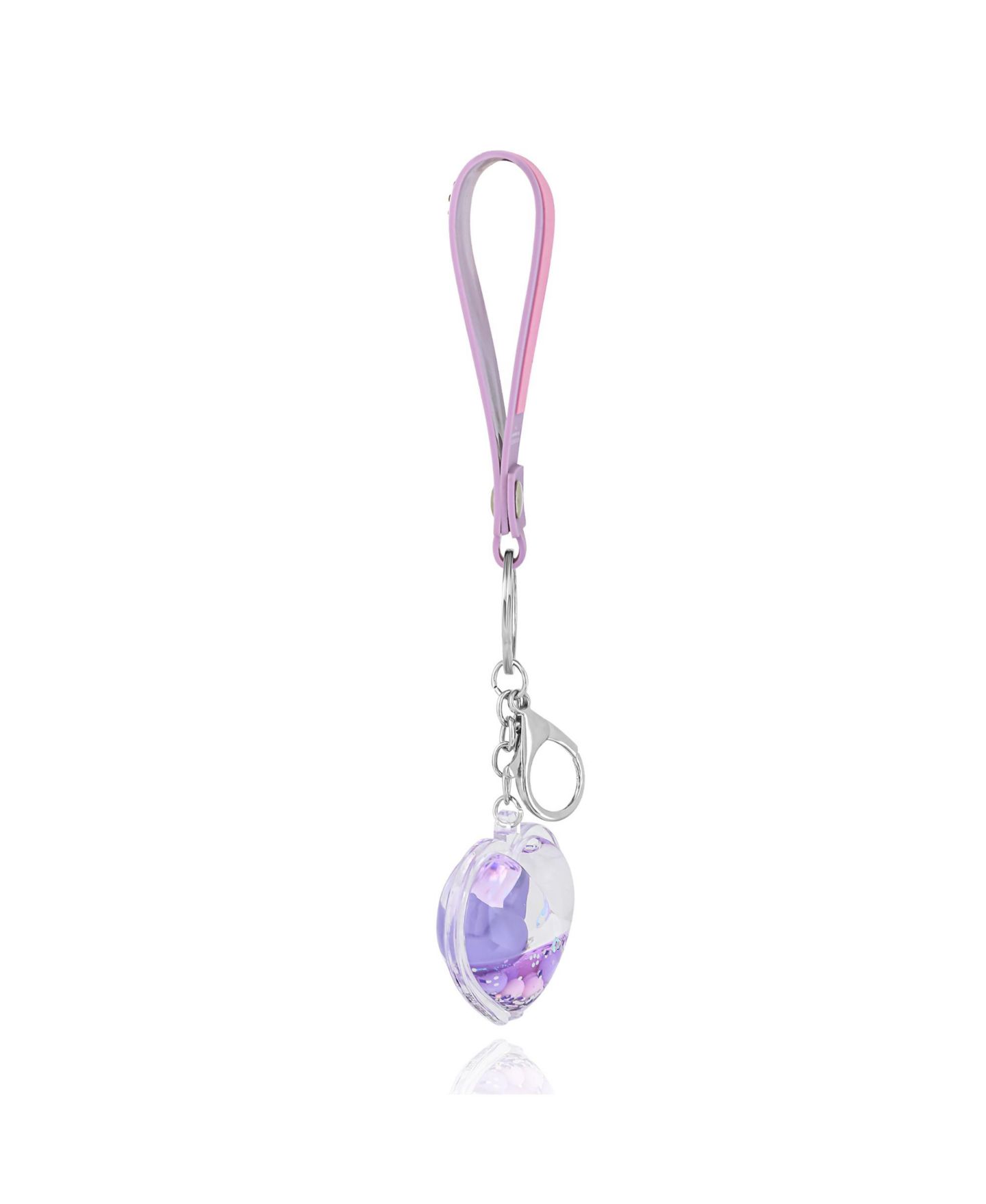 Брелок Hello Kitty Kuromi Purple Heart Liquid Keychain — фото 2