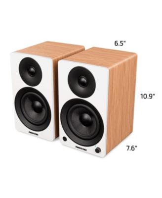 high-fidelity, Bluetooth-enabled, belt-drive, built-in preamp, 90W Class D amplified vinyl turntable system with stereo speakers, stylus.