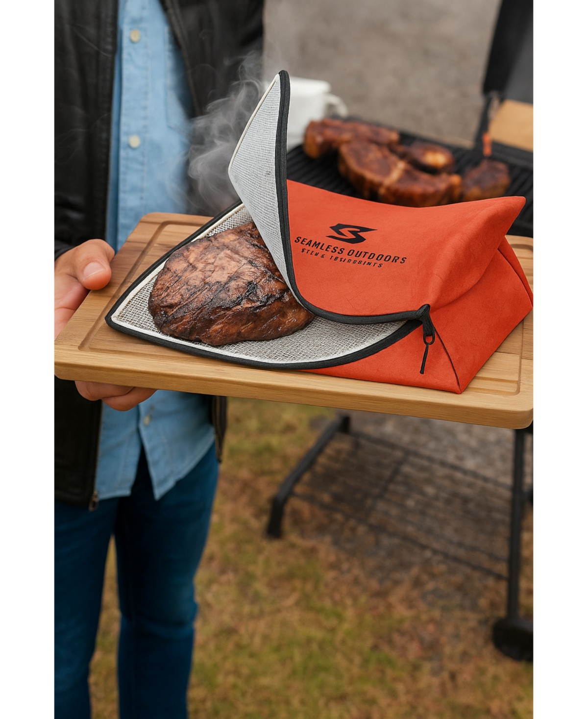 Insulated Bbq Blanket -Red - Red