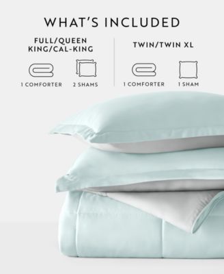 All Season Lightweight Down Alternative Reversible 3-Pc. Comforter Set, Full/Queen