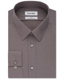 Men's Slim-Fit Non-Iron Performance Herringbone Dress Shirt