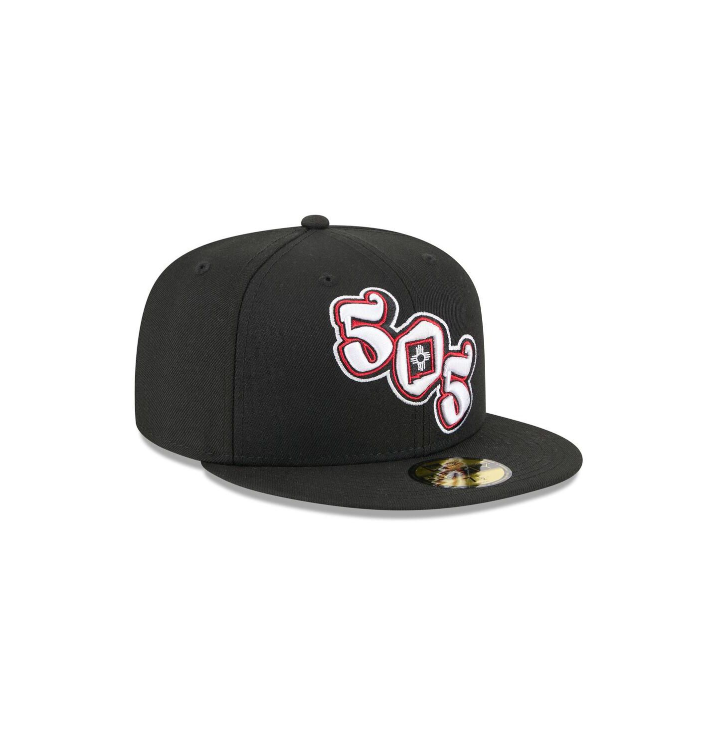 Мужская кепка New Era Black Albuquerque Isotopes Theme Nights 59FIFTY Fitted Hat — фото 3