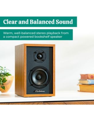 Berkeley 2.0 Stereo Powered Bookshelf Speakers with Built-in Amplifier, 3" Drivers, Bluetooth 5, RCA/Aux