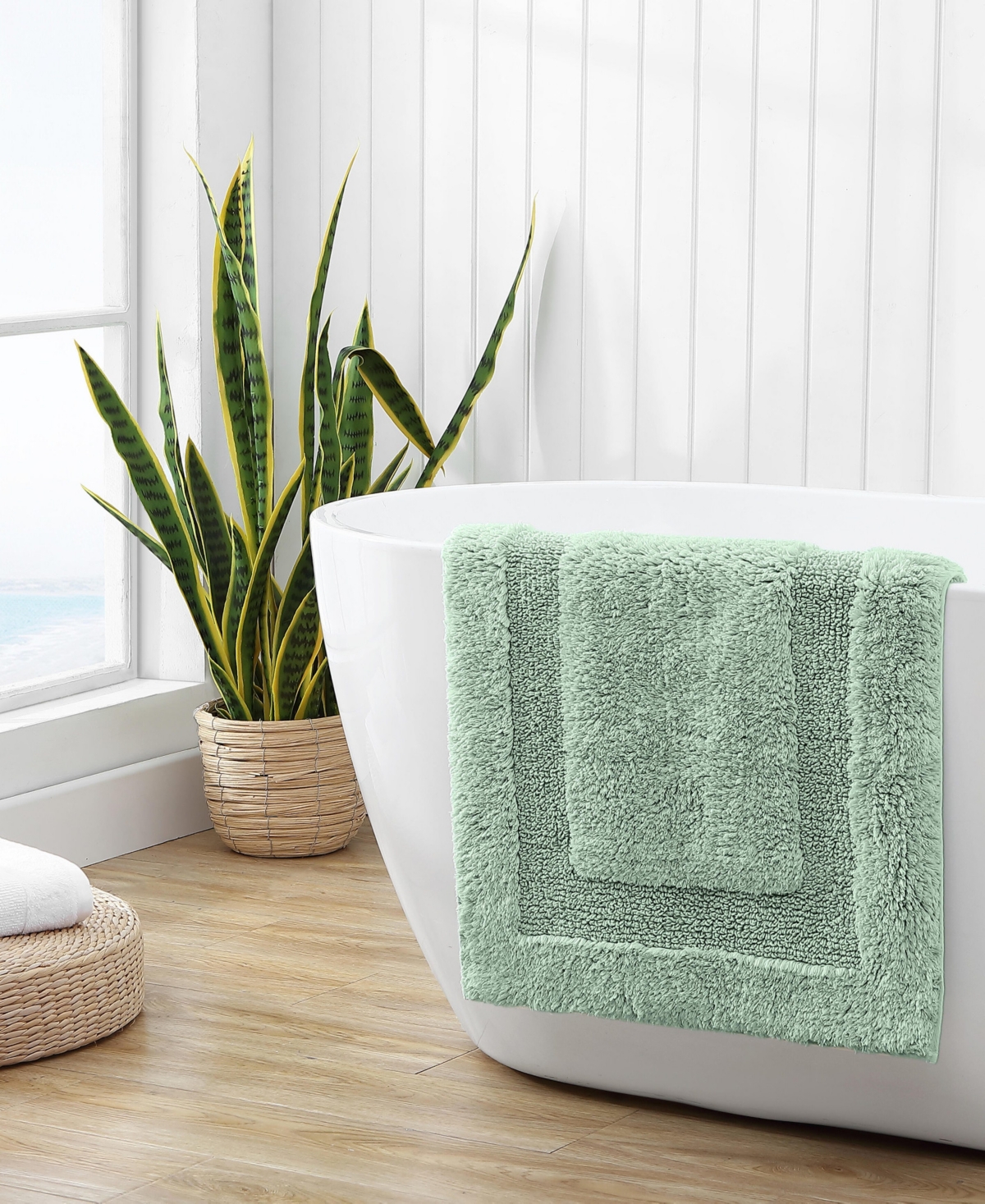 Tommy Bahama Home Long Branch Cotton Tufted Reversible Bath Rug, 21" X 34"