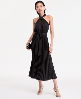スーツ・フォーマル・ドレス key neck embroidery dress ANDRESD Niana Crepe Keyhole Halter A-Line Dress | David's Bridal