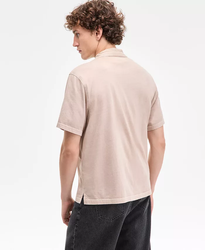 Men's Short Sleeve Washed Button-Front Camp Shirt - thumbnail 8