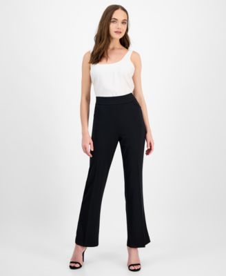 Kasper - Women's High-Rise Pull-On Flare Pants
