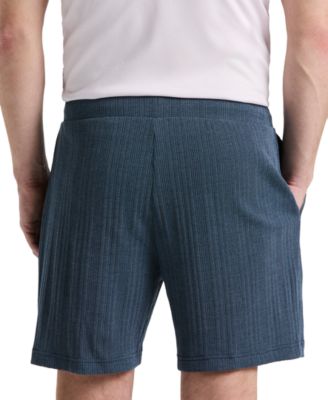Men's Ribbed Striped Drawstring 7" Shorts