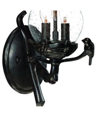 Bird Detail Lantern Wall Light – Decorative Wall Fixture for Garden & Yard