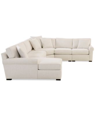 Radley Roll Arm 148" 5-Pc. Fabric Chaise Sectional with Wedge, Exclusively at Macy's
