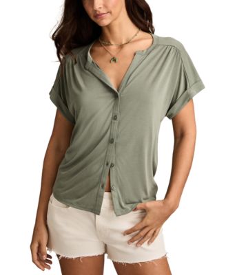 Women's Sandwash Short Sleeve Button Front Shirt
