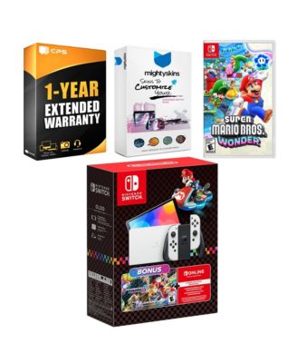 Switch OLED Console Mario Kart 8 Deluxe Bundle with Super Mario Bros.