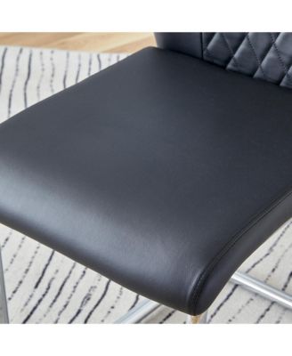 Modern PU Leather Dining Chairs with Metal Legs | Easy Assembly