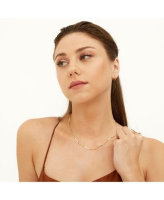 Half Twisted Sterling Silver Chain Necklace