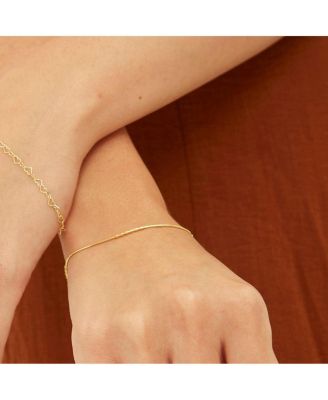 Six Beads Sterling Silver Bracelet