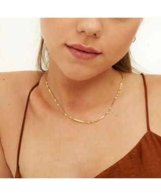 Half Twisted Sterling Silver Chain Necklace