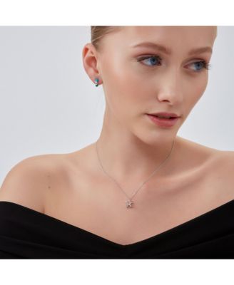 Balloon Dog Poodle Necklace In Sterling Silver