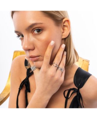 Multiple Quad Bar Sterling Ring